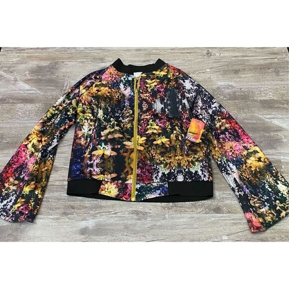 Hollie Watman Oversized Bell Sleeve Floral Jacket Sz XS - Picture 3 of 8